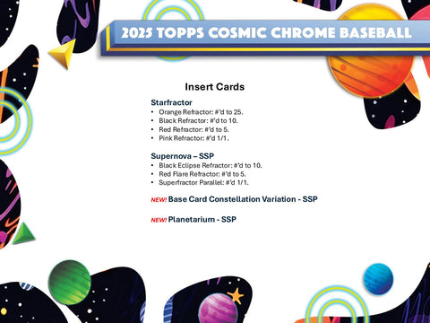 2025 Topps Cosmic Chrome Baseball Hobby