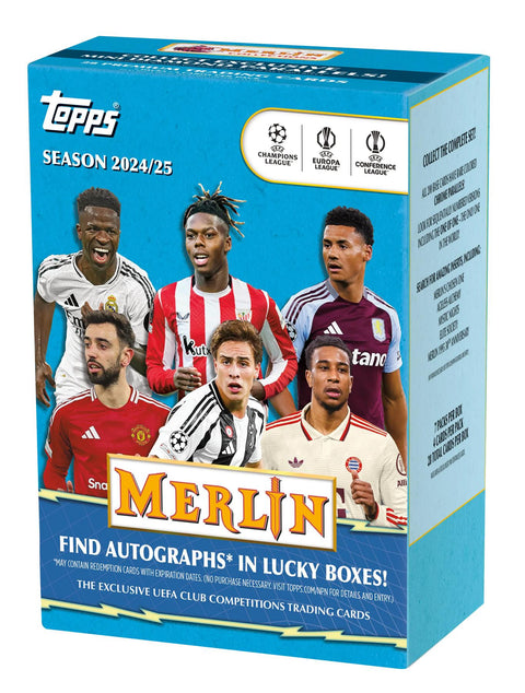 2024/25 Topps Chrome Merlin UEFA Club Competitions Soccer 7-Pack Blaster