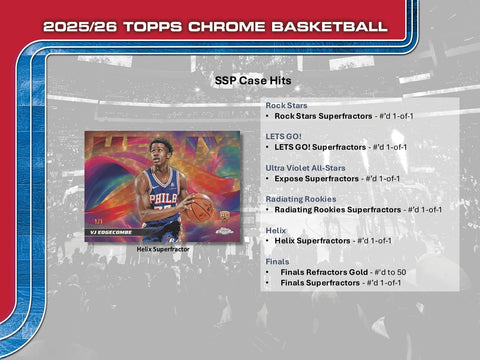 2025/26 Topps Chrome Basketball Hobby Jumbo