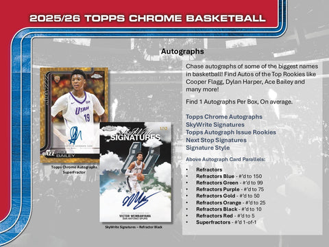 2025/26 Topps Chrome Basketball Hobby Jumbo