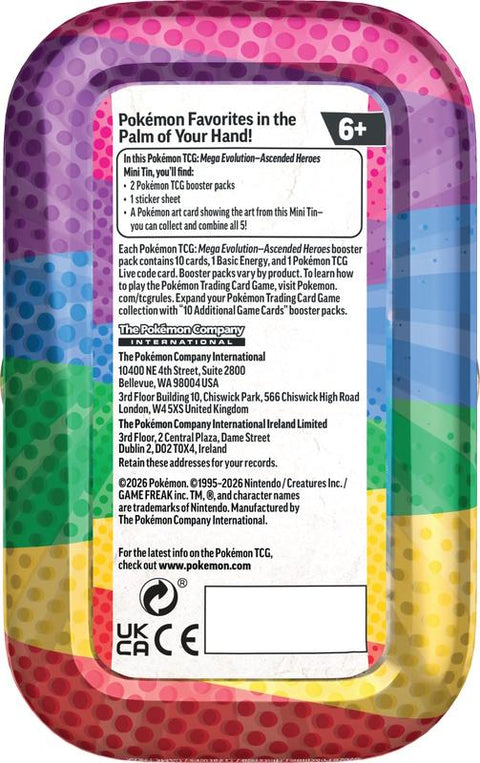Pokemon Mega Evolution: Ascended Heroes Mini Tin