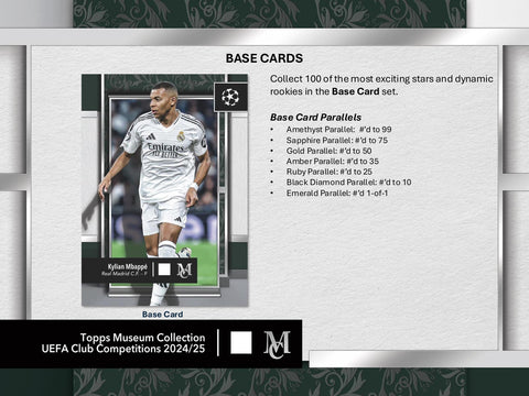 2024/25 Topps UEFA Club Competitions Museum Collection Soccer Hobby (Presell)