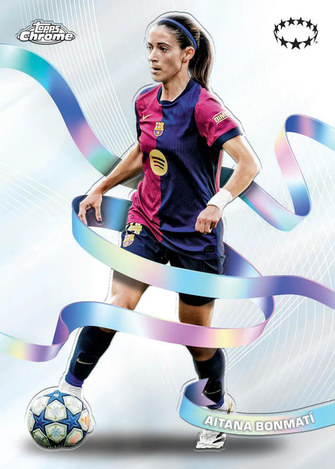 2024/25 Topps Chrome UEFA Women's Champions League Soccer 7-Pack Blaster