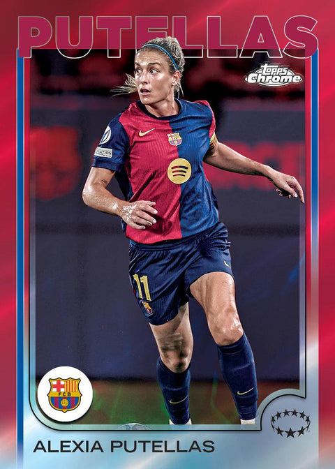 2024/25 Topps Chrome UEFA Women's Champions League Soccer 7-Pack Blaster