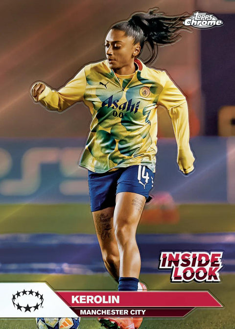 2024/25 Topps Chrome UEFA Women's Champions League Soccer 7-Pack Blaster