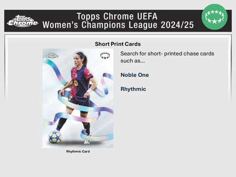 2024/25 Topps Chrome UEFA Women's Champions League Soccer 7-Pack Blaster