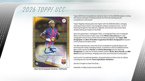 2025/26 Topps UEFA Club Competitions Soccer Hobby