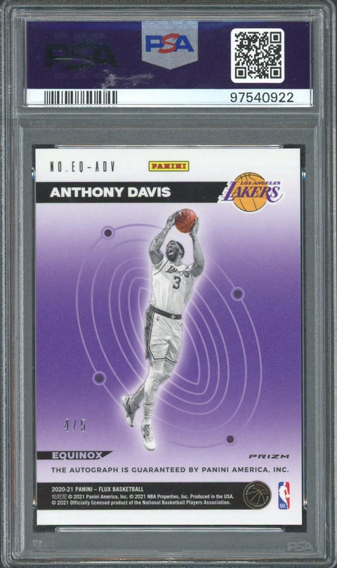 2020/21 Flux Anthony Davis Equinox Blue Scope Auto /5 PSA 10