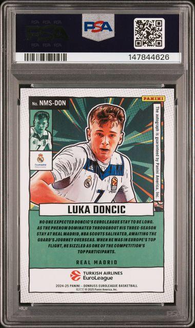 2024/25 Donruss Euroleague Luka Doncic Net Marvels Yellow Star Auto /5 PSA 9