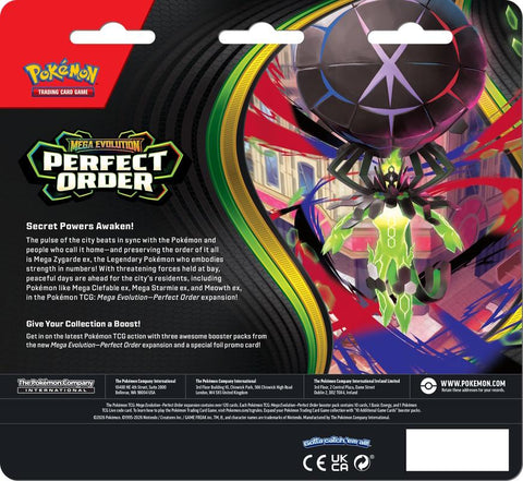 Pokemon Mega Evolution: Perfect Order 3-Pack Blister