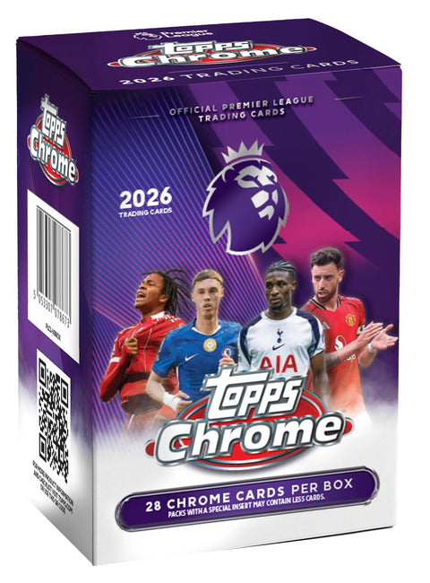 2026 Topps Chrome Premier League EPL Soccer 7-Pack Blaster
