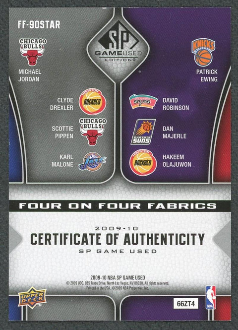 2009-10 SP Game Used Jordan Drexler Pippen Malone Four on Four Fabrics Patch /65