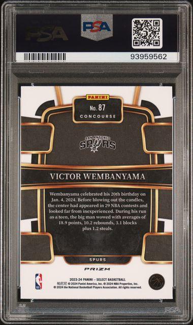 2023 Panini Select Victor Wembanyama Blue Cracked Ice PSA 10
