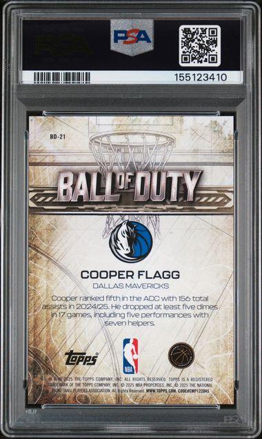 2025/26 Topps Chrome Cooper Flagg Rookie Ball of Duty Pulsar #BD-21 PSA 10
