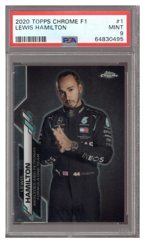2020 Topps Chrome F1 Lewis Hamilton #1 PSA 9