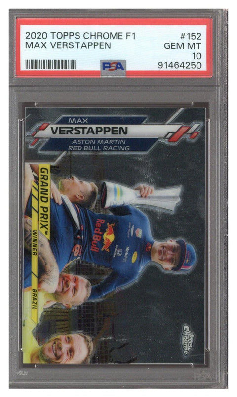 2020 TOPPS CHROME F1 MAX VERSTAPPEN #152 PSA 10