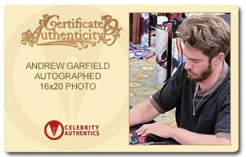 Andrew Garfield Autographed Amazing Spider-Man City Scape 16×20 Photo Framed