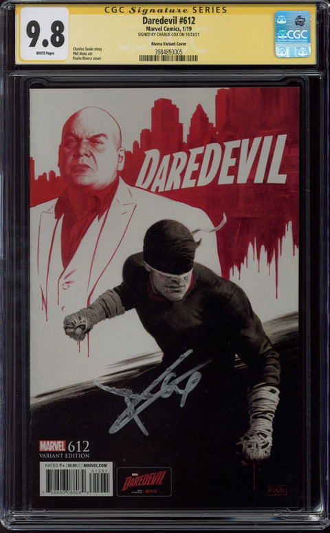 Daredevil #612 CGC 9.8 (W) Signed By Charlie Cox *3984893005*