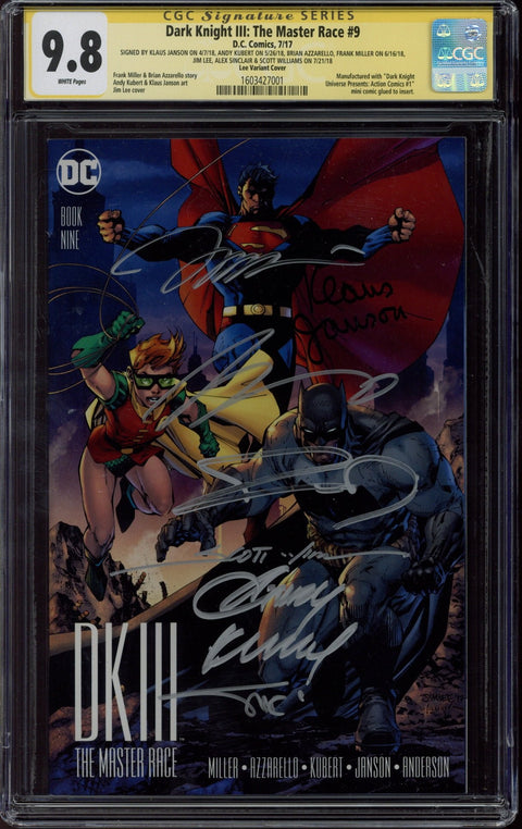 Dark Knight III: The Master Race #9 CGC 9.8 (W) Signed By Frank Miller +6 *1603427001*