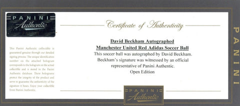 David Beckham Autographed Adidas Manchester United Red Soccer Ball