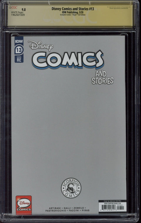 Disney Comics and Stories #13 CGC 9.8 (W) Signed, Sketch By Bret Iwan *1962601009*