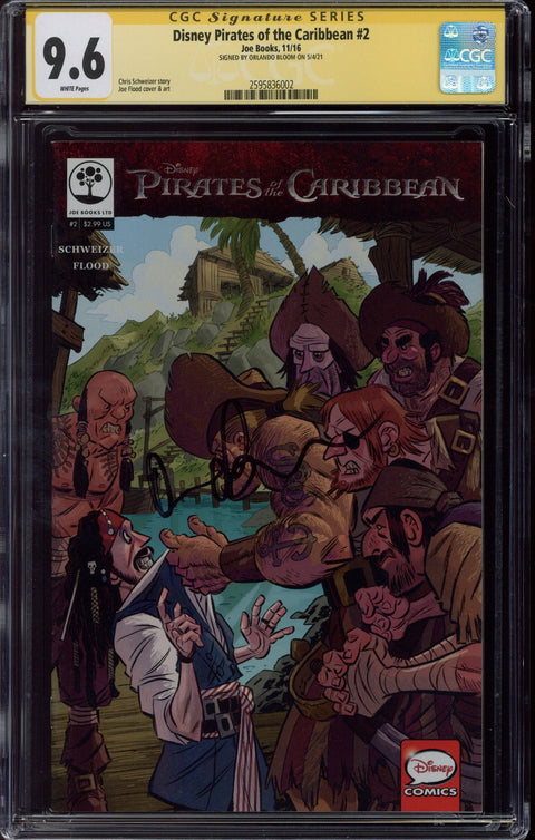 Disney Pirates of the Caribbean #2 CGC 9.6 (W) Signed By Orlando Bloom *2595836002*