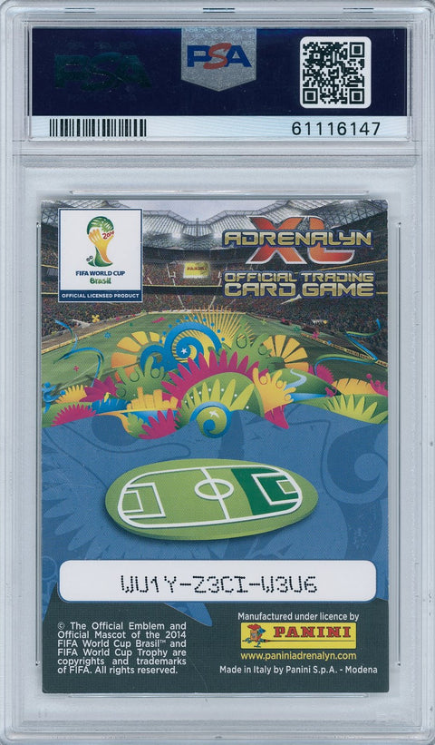 2014 Panini Soccer World Cup  Adrenalyn XL Lionel Messi Top Master PSA 8