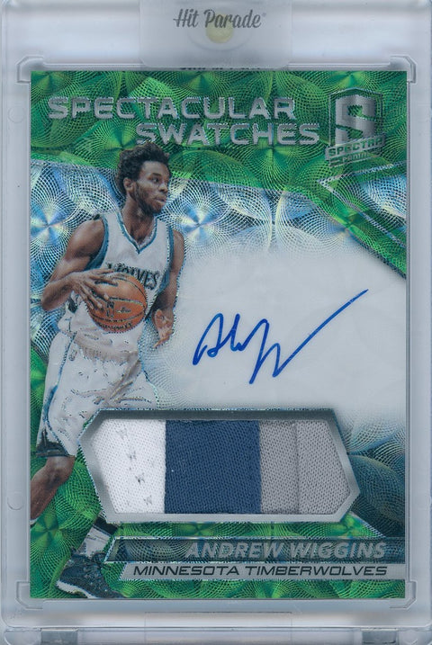 2016/17 Panini Basketball Spectra #SS-AWG Andrew Wiggins Patch Auto 15/25