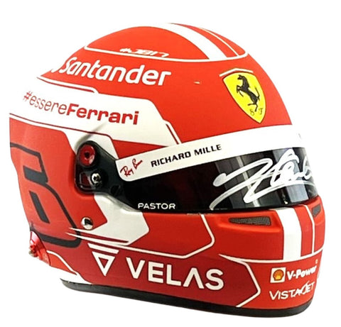 Charles Leclerc Autographed Ferrari 1:2 Mini Helmet