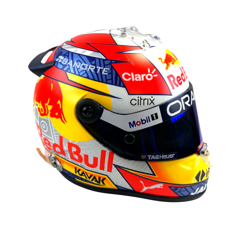 Sergio Perez Autographed  Red Bull 1:2 Mini Helmet