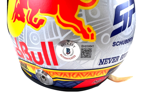 Sergio Perez Autographed  Red Bull 1:2 Mini Helmet