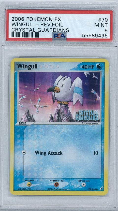 2008 Pokemon EX #70 Wingull Rev. Foil Crystal Guardians PSA 9