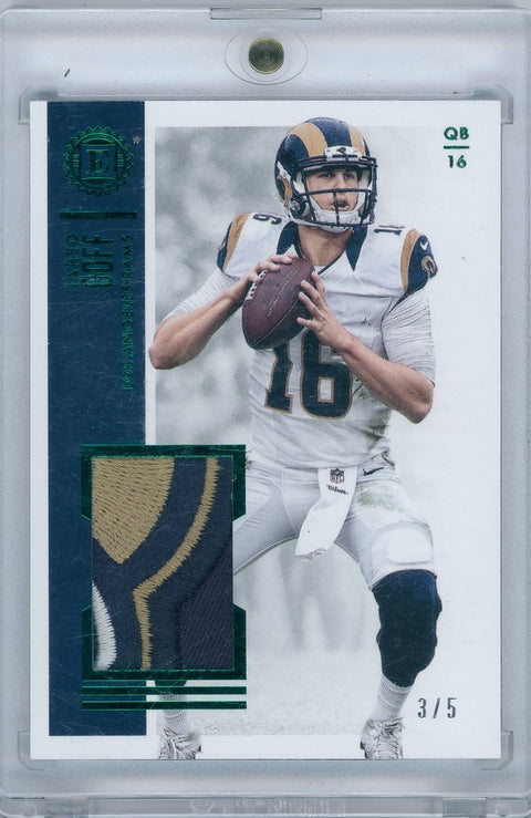 2017 Panini Encased Football #25 Jared Goff 3/5 Patch