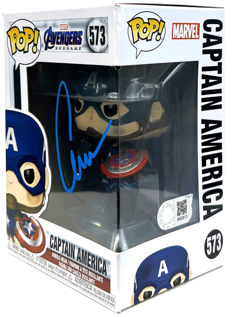 Chris Evans Autographed Captain America Avengers: Endgame Funko POP #573