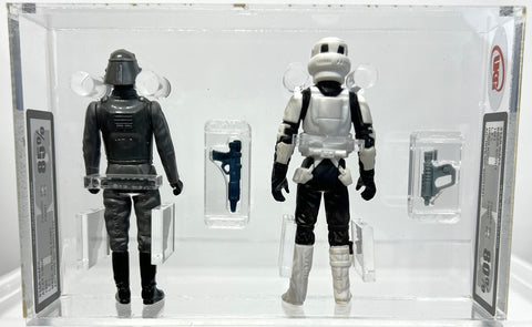 Star Wars Biker Scout 1983 L.F.L. Hong Kong UKG 80 *SW061831* & Star Wars AT-AT CMDR 1980 L.F.L. Hong Kong UKG 85 *SW061832*