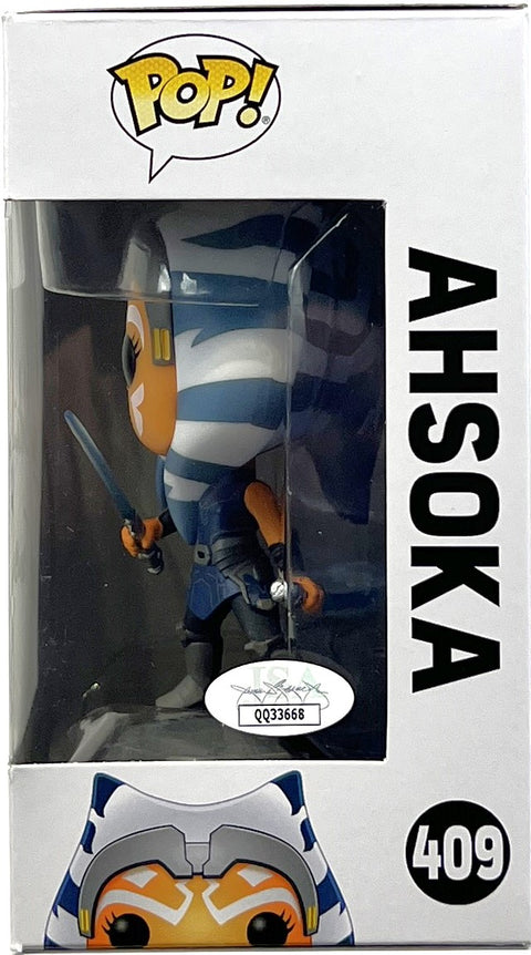 Ashley Eckstein Autographed Star Wars Ahsoka Funko POP #409 JSA - White