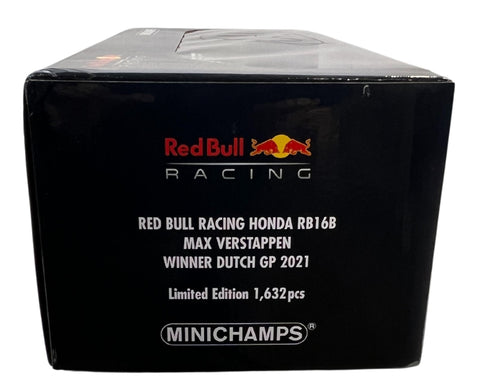 Max Verstappen Autographed 1/18 Red Bull Racing Honda RB16B Winner Dutch GP 2021 Limited /1,632 pcs