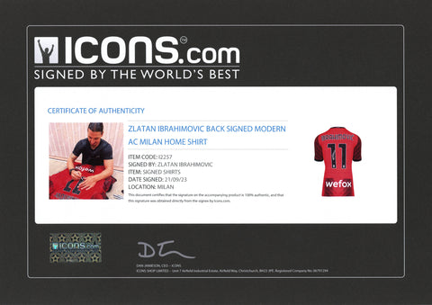 Zlatan Ibrahimovic #11 Signed Puma AC Milan Modern Home Jersey