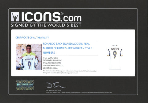 Ronaldo Nazário #9 Signed Adidas Real Madrid 2023/24 Home Jersey