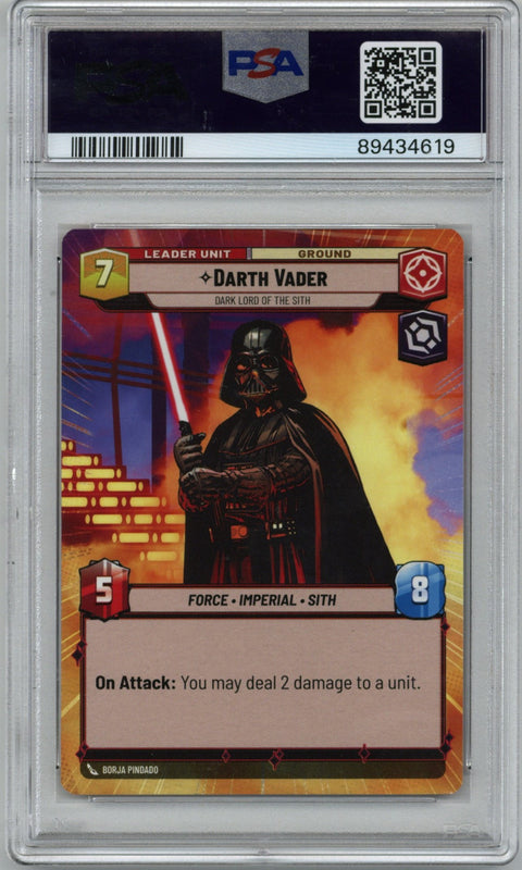 2023 Star Wars: Unlimited Promo Gen Con 2023 Darth Vader Dark Lord of the Sith #2 Danny Schaefer & Jim Cartwright PSA 8 Auto 8