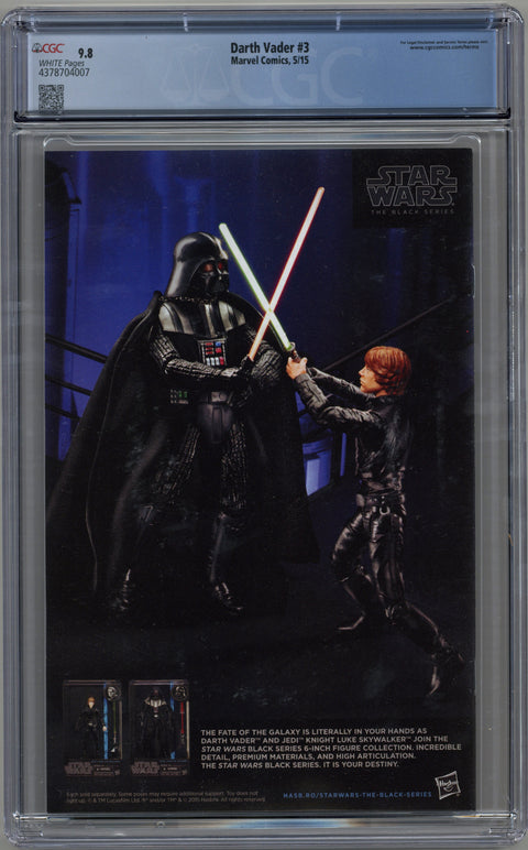 Darth Vader #3 CGC 9.8 (W) *4378704007*