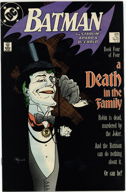 Batman #426-429 A Death in the Family Complete Set NM