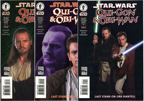 Star Wars Qui Gon and Obi Wan Last Stand on Ord Mantell #1-3 Variant Cover Set NM