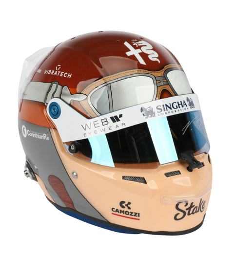 Valtteri Bottas Autographed 2023 Replica Full Size Italian Grand Prix Formula 1 Helmet