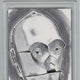 2019 Topps Star Wars the Empire Strikes Back Black & White Sketch-C-3po Brent Scotchmer PSA Authentic 1/1