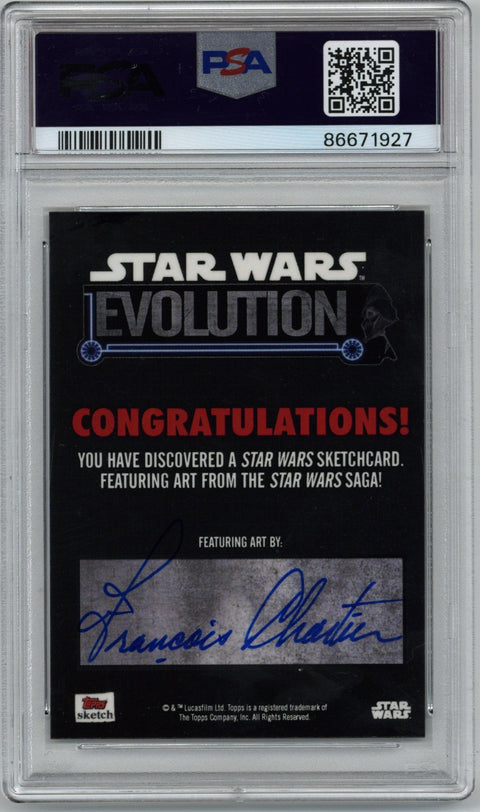 2016 Topps Star Wars Evolution Sketch-Imp Stormtrooper Francois Chartier PSA Authentic 1/1