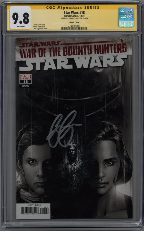 Star Wars #18 CGC 9.8 (W) Signed By Emilia Clarke *2747905033*