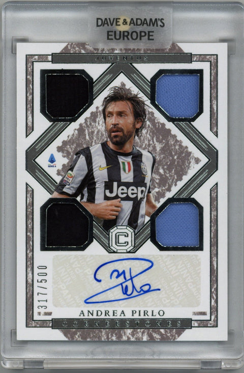 2020/21 Panini Chronicles Cornerstones Andrea Pirlo #CS-AP Auto 317/500