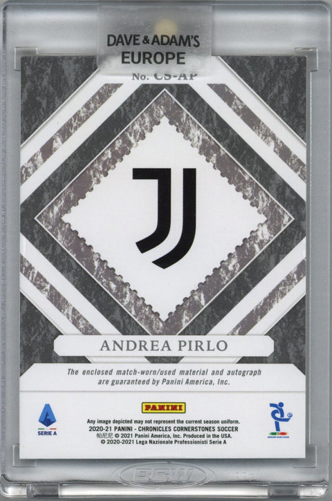 2020/21 Panini Chronicles Cornerstones Andrea Pirlo #CS-AP Auto 317/500