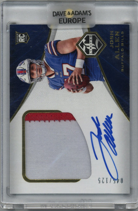 2018 Panini Limited Josh Allen Rookie Patch Auto #144 45/125